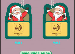 Móc khóa mica cắt tạo hình logo quà tặng giáng sinh