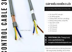Cáp tín hiệu không lưới/ có lưới chống nhiễu 3x0.5, 3x0.75, 3x1.0, 3x1.5