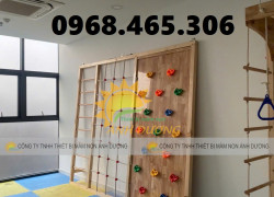 Thang leo gỗ dành cho trẻ em, thang leo gỗ vận động mầm non