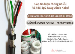 Cáp tín hiệu chống nhiễu RS485 2p24awg Altek Kabel Đà Nẵng, Gia Lai, Huế