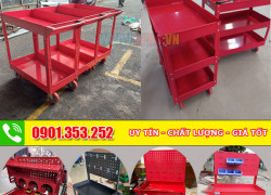 Xe đẩy để dụng cụ, đồ nghề cơ khí loại 2 ngăn / 3 ngăn