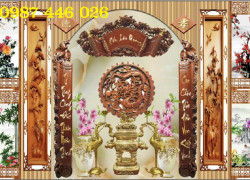 Tranh gạch men phòng thờ HP9162