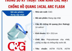 Tấm kính che mặt chống hồ quang 14cal arc flash