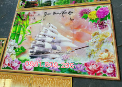 Tranh gạch men thuyền buồm 3d