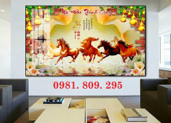 Tranh 3D - mã đáo thành công , gạch tranh