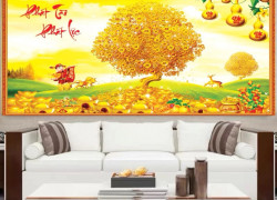 Tranh gạch 3d phong thủy tài lộc  H882