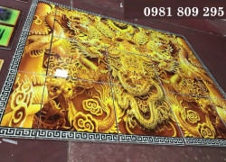 Gạch tranh rồng phượng vàng