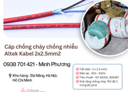 Cáp chống cháy chống nhiễu Altek Kabel 2x2.5mm2 tại ĐÀ NẴNG – HÀ NỘI – HỒ CHÍ MINH