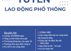 Tuyển Lao động phổ thông làm việc TP. Đà Nẵng