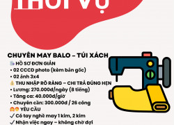 TUYỂN GẤP THỢ MAY THỜI VỤ – ĐI LÀM NGAY Gần ngã ba Chú Sang – cầu Chợ Gạo cũ