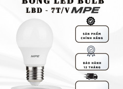 BÓNG ĐÈN LED BULB MPE 7W LBD-7T/V 220V tiết kiệm toàn diện