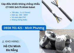 Cáp điều khiển không chống nhiễu CT-500 3x0.75 Altek Kabel Đà Nẵng, Hải Dương, Hải Phòng