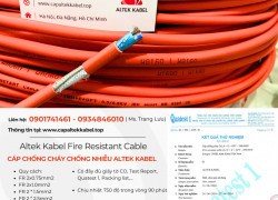 Cáp chống cháy chống nhiễu 2x0.75/ 2x1.0/ 2x2.5/ 2x2.5 Altek Kabel chính hãng