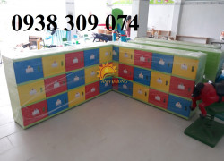 Tủ nhựa đựng cặp mầm non, tủ đựng balo mầm non TPHCM