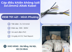Cáp điều khiển không lưới 3x1.0mm2 Altek Kabel Phú Yên, Thanh Hóa, Gia Lai