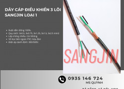 Cáp sangjing 3x0.5, 3x0.75, 3x1.25, 3x1.5, 3x2.5 Sài Gòn
