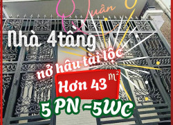 Q.8 – 43m² – NGANG 4.7M – 4 TẦNG, CHỈ GẦN 7 TỶ CÓ NHÀ NỞ HẬU, 5PN, 5WC KỀ BÊN PARCMALL