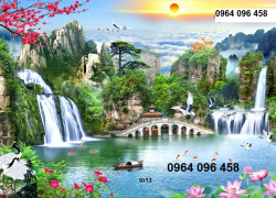 Tranh gạch 3d phong cảnh đồng quê - SLB51