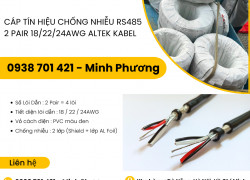 Cáp tín hiệu chống nhiễu RS485 2 pair 18/22/24awg Altek Kabel Đà Nẵng, Huế, Phú Yên