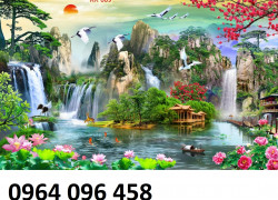 Tranh gạch men 3d phong cảnh đồng quê - SKHD4