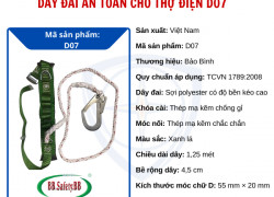 Dây đai an toàn cho thợ điện d07 1 móc lớn