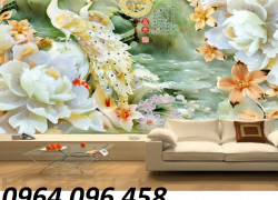 Tranh gạch 3d ốp tường tranh chim công - LDC52