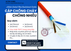 Cáp báo cháy 2x16AWG chống cháy chống nhiễu Altek kabel có kiểm định