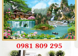 Tranh gạch ốp tường , tranh gạch thác nước