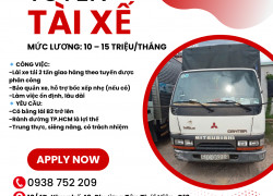  TUYỂN GẤP TÀI XẾ XE TẢI 2 TẤN – ĐI LÀM NGAY  Q12