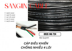 Cáp Sangjin 4x0.5, 4x0.75, 4x1.25 lõi đồng Sài Gòn