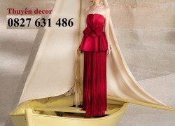 Thuyền chụp hình, Thuyền trang trí decor, Thuyền gỗ trưng bông