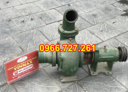 Sên bơm hút cát, sên bơm bùn phi 100 lắp đầu nổ chạy dây curoa