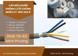 Cáp điều khiển không lưới chống nhiễu CT-500 4x0.5 Huế, Quảng Nam, Khánh Hòa
