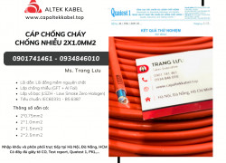 Cáp tín hiệu báo cháy 2x1.0 chống cháy chống nhiễu Altek Kabel