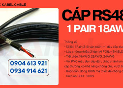 Cáp tín hiệu RS485 vặn xoắn chống nhiễu 18AWG 2 Pair Altek Kabel Đà Nẵng, Hà Nội , HCM