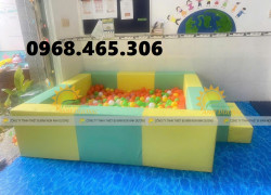 Khung nhà bóng mềm bọc da trẻ em, khung quây nhà banh hạt sứ trẻ em