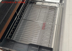 Kệ bát đĩa nan dẹt cánh kéo SUS 304 cao cấp, bền đẹp, có độ bền cao, an toàn sử dụng TaKing