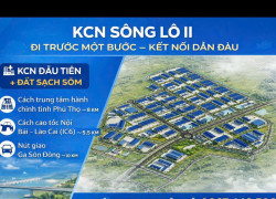 Bán và cho thuê đất KCN Sông Lô II - Vĩnh Phúc
