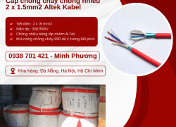 Dây cáp điện chống cháy chống nhiễu 2x1.5mm2 sẵn kho Đà Nẵng, Hà Nội, Hồ Chí Minh