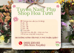 Tuyển Nam Nhân viên phụ shop hoa tươi Quận 7