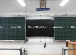 BẢNG TRƯỢT NGANG 2 CÁNH KẾT HỢP TIVI 75 INCH