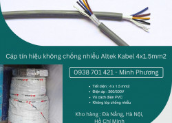 Cáp điều khiển không lưới chống nhiễu 4x1.5mm2 Altek Kabel  Phú Yên, Khánh Hòa, Ninh Thuận