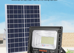 Đèn pha led năng lượng mặt trời JINDIAN JD-8200L 200W Mã SP: JD-8200L