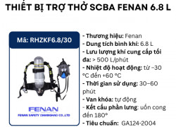Thiết bị trợ thở SCBA FENAN 6.8 L – Giải pháp hô hấp tối ưu trong môi trường nguy hiểm