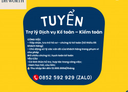 Tuyển Trợ lý Dịch vụ Kế toán – Kiểm toán Hải Phòng