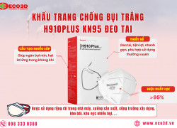 😷 Khẩu trang chống bụi trắng H910PLUS KN95 đeo tai