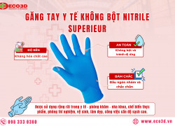 🧤 Găng tay y tế không bột Nitrlle SUPERIEUR