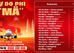 AirAsia tung ưu đãi vé quốc tế từ Việt Nam đầu năm 2026
