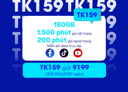 Gói TK159 MobiFone – Online bất tận, nhận data hời