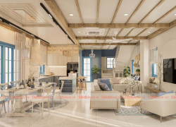 Thiết Kế Nội Thất Phòng Bếp Villa Địa Trung Hải Tại Bà Rịa - Vũng Tàu